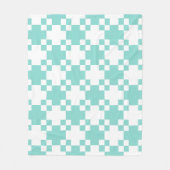 Couverture Polaire BÉBÉ Turquoise Blue Quilt Douche Party Fleece Blan (Devant)