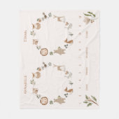 Couverture Polaire Bébé Twin Milestone Boho Woodland Animaux (Devant)