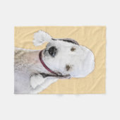 Couverture Polaire Bedlington Terrier Peinture - Art Chien original (Devant (Horizontal))
