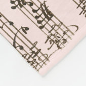Couverture Polaire Bedtime avec Bach manuscrit musique classique (Coin)