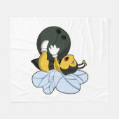 Couverture Polaire Bee at Bowling with Bowling ball (Devant (Horizontal))