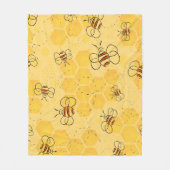 Couverture Polaire Bee Buzzing Honey Bees mignonne (Devant)