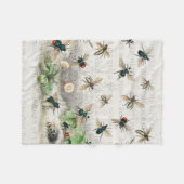 Couverture Polaire Bee Honey Travailleur Queen Bees Antique (Devant (Horizontal))