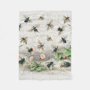 Couverture Polaire Bee Honey Travailleur Queen Bees Antique