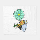 Couverture Polaire Bee with flower.PNG (Devant (Horizontal))
