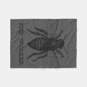 Couverture Polaire Bee Worker Honey Black Bumblebee (Devant (Horizontal))