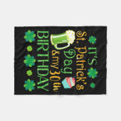 Couverture Polaire Beer Cake &amp; Shamrocks It's St Patrick Day &amp (Devant (Horizontal))