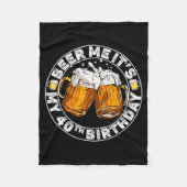 Couverture Polaire Beer Me It’s My 40th Birthday Funny Party Quote (Devant)