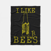 Couverture Polaire Bees &amp; Beer - Funny Quote Beekeeng Beekeeper G (Devant)