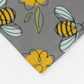 Couverture Polaire Bees & Beurre sur Grey (Coin)