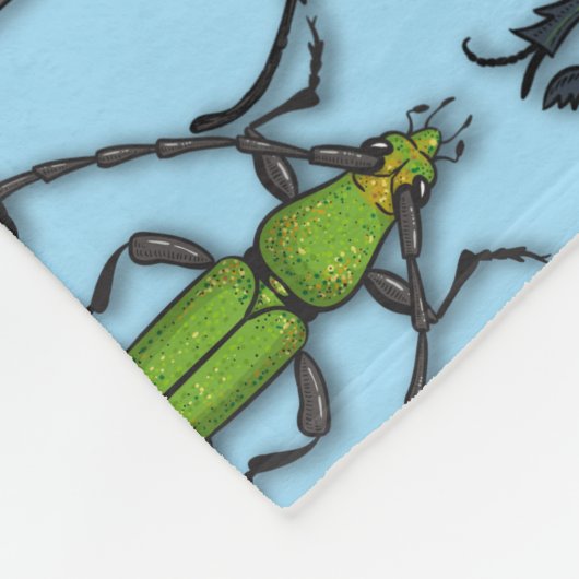 Couverture Polaire Beetons sur bleu (Coin)