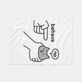 Couverture Polaire Behave No Funny Cat Meme Cartoon Design  (Devant (Horizontal))