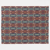 Couverture Polaire Beige Brown Rouge Turquoise Bleu Terracotta Art Tr (Devant (Horizontal))