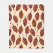 Couverture Polaire BEIGE FEUILLE moderne (Devant)