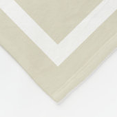 Couverture Polaire Beige Modern Initial et nom Fleece Baby Blanket (Coin)