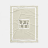 Couverture Polaire Beige Modern Initial et nom Fleece Baby Blanket (Devant)