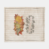 Couverture Polaire Beige Thanksgiving Citrouilles et Squash (Devant (Horizontal))
