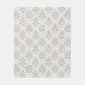 Couverture Polaire Beige & White Sparkling Quatrefoil Pattern (Devant)