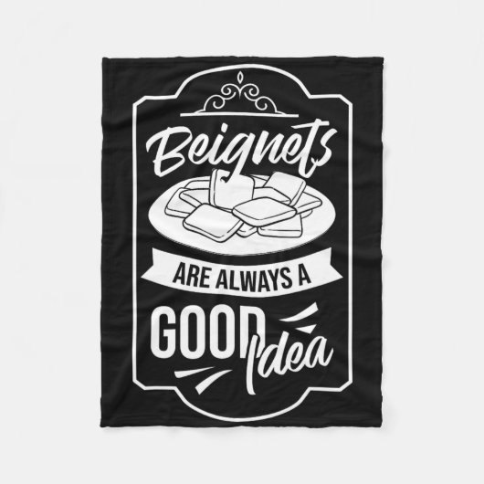 Couverture Polaire Beignet New Orleans French Quarter (Devant)