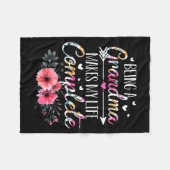 Couverture Polaire Being A Grandma Makes My Life Complete Announcemen (Devant (Horizontal))