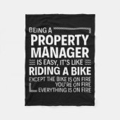 Couverture Polaire Being A Property Manager Is Easy It's Like Riding (Devant)