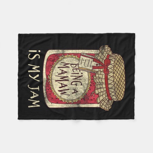 Couverture Polaire Being Mamaw Grandma Cute Jam Funny Quote Mothers D (Devant (Horizontal))