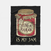 Couverture Polaire Being Mamaw Grandma Cute Jam Funny Quote Mothers D (Devant)