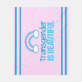 Couverture Polaire Bel arc-en-ciel de transsexuel (Devant)