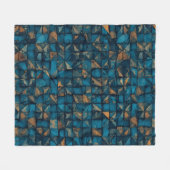 Couverture Polaire Bel effet patchwork en sarcelle foncée (Devant (Horizontal))