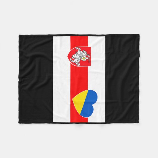Couverture Polaire Belarus Stand With Ukraine Belarusians Support Ukr (Devant (Horizontal))