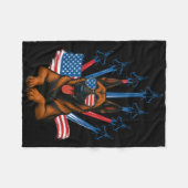 Couverture Polaire Belge Malinois Fighter Jet Avion Patriotique Do (Devant (Horizontal))