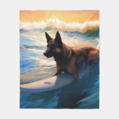 Couverture Polaire Belge Shepherd Beach Surf Peinture (Devant)