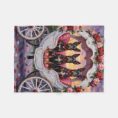 Couverture Polaire Belgian Malinois Dog Valentine's Day (Devant (Horizontal))