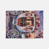 Couverture Polaire Belgian Shepherd Dog Valentine's Day (Devant (Horizontal))