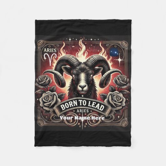 Couverture Polaire Bélier "Né pour diriger" (Devant)