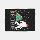 Couverture Polaire Believe Bigfoot Sasquatch Santa Reindeer Christmas (Devant (Horizontal))
