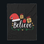 Couverture Polaire Believe - Christmas Believe, Santa Hat, Santa Hat,<br><div class="desc">Believe - Christmas Believe,  Santa Hat,  Santa Hat,  Santa</div>