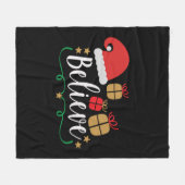 Couverture Polaire Believe - Christmas Believe, Santa Hat, Santa Hat, (Devant (Horizontal))