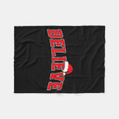 Couverture Polaire Believe Christmas Varsity Text With Santa Hat Fami (Devant (Horizontal))