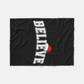 Couverture Polaire Believe Christmas Varsity Text With Santa Hat Fami (Devant (Horizontal))