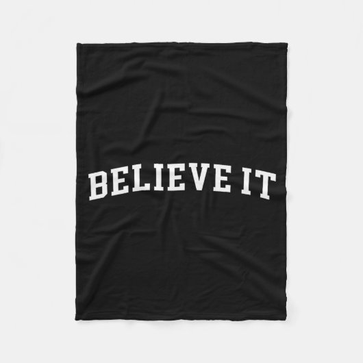 Couverture Polaire Believe It  (Devant)