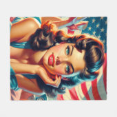 Couverture Polaire Belle Américaine Rétro (Devant (Horizontal))