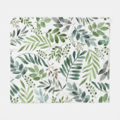 Couverture Polaire Belle aquarelle Botanique Feuille Motif (Devant (Horizontal))
