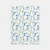 Couverture Polaire Belle aquarelle cornfleurs (Devant)