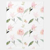Couverture Polaire Belle aquarelle florale (Devant)