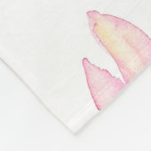 Couverture Polaire Belle Aquarelle Florale Rose (Coin)