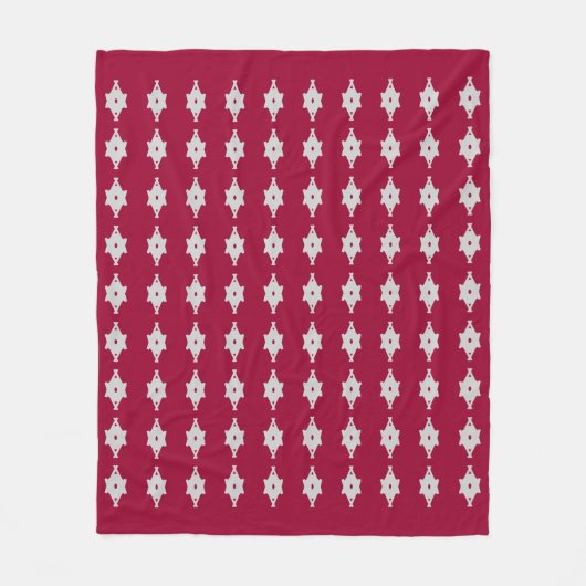 Couverture Polaire Belle argent et burgundy (Devant)