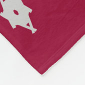 Couverture Polaire Belle argent et burgundy (Coin)
