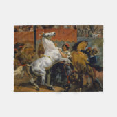 Couverture Polaire Belle Art Début de la course des chevaux sans cava (Devant (Horizontal))