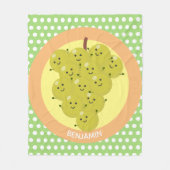 Couverture Polaire Belle bande de raisins amusante illustration (Devant)